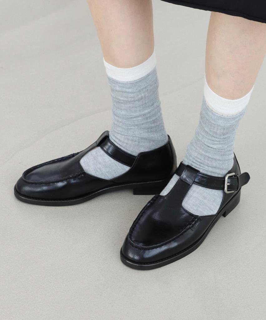 Molpin T Strap Loafer_25522_Black