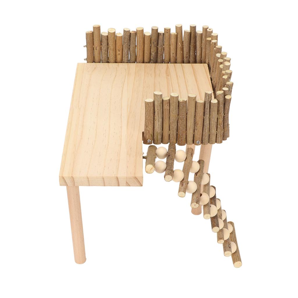 Hamster Climb Platform Decorative Wooden Small Pet Activity Playground with Ladder for Golden Bear