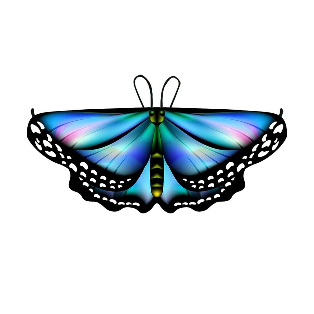 Colorful Butterfly Wings Costume Cosplay Costume Fancy Dress Fairy Shawl DIY Decorations Pixie Cloak Christmas Halloween