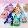 Capybara Print Cartoon Kids Single Shoulder Crossbody Chest Bag Fashion Gift