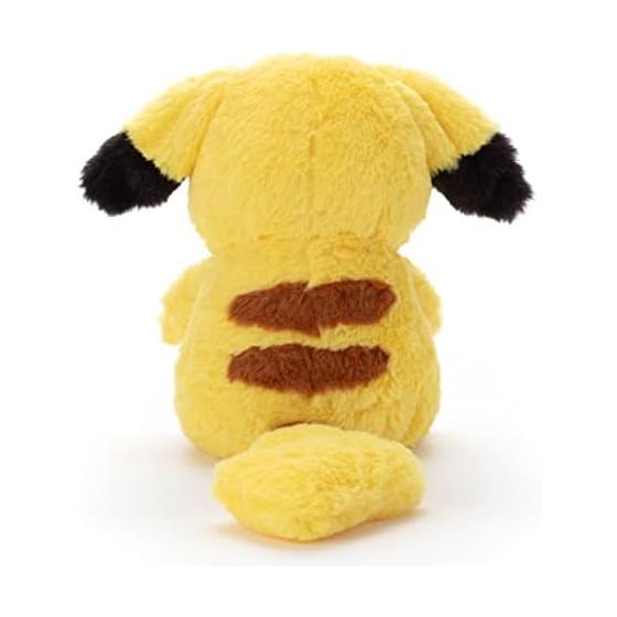 Takara Tomy Arts Pokemon Pyokorin Pikachu Plush Toy, Approx. 25cm Wide. Squeeze its belly to make its ears wiggle cutely. No batteries required.