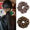Vintage Leopard Print Hair Band High Elastic Large Hair Ties Rope Ponytail Headwear Women Creative Fashion Korean Accessories