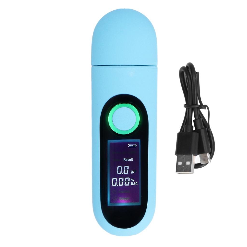 Alcohol Tester LCD 3 Color Display USB Charging Blowing Contactless Testing Alcohol Tester for