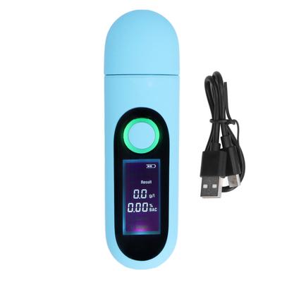 Алкотестер ЖК-дисплей 3 цвета USB-зарядка Продувание Бесконтактное тестирование Алкотестер для профессионального использования