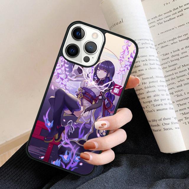 Raiden Shogun Genshin Impact Phone Case Cover For iPhone 17 Air 16 15 14 plus 12 13 pro max coque Shell Fundas
