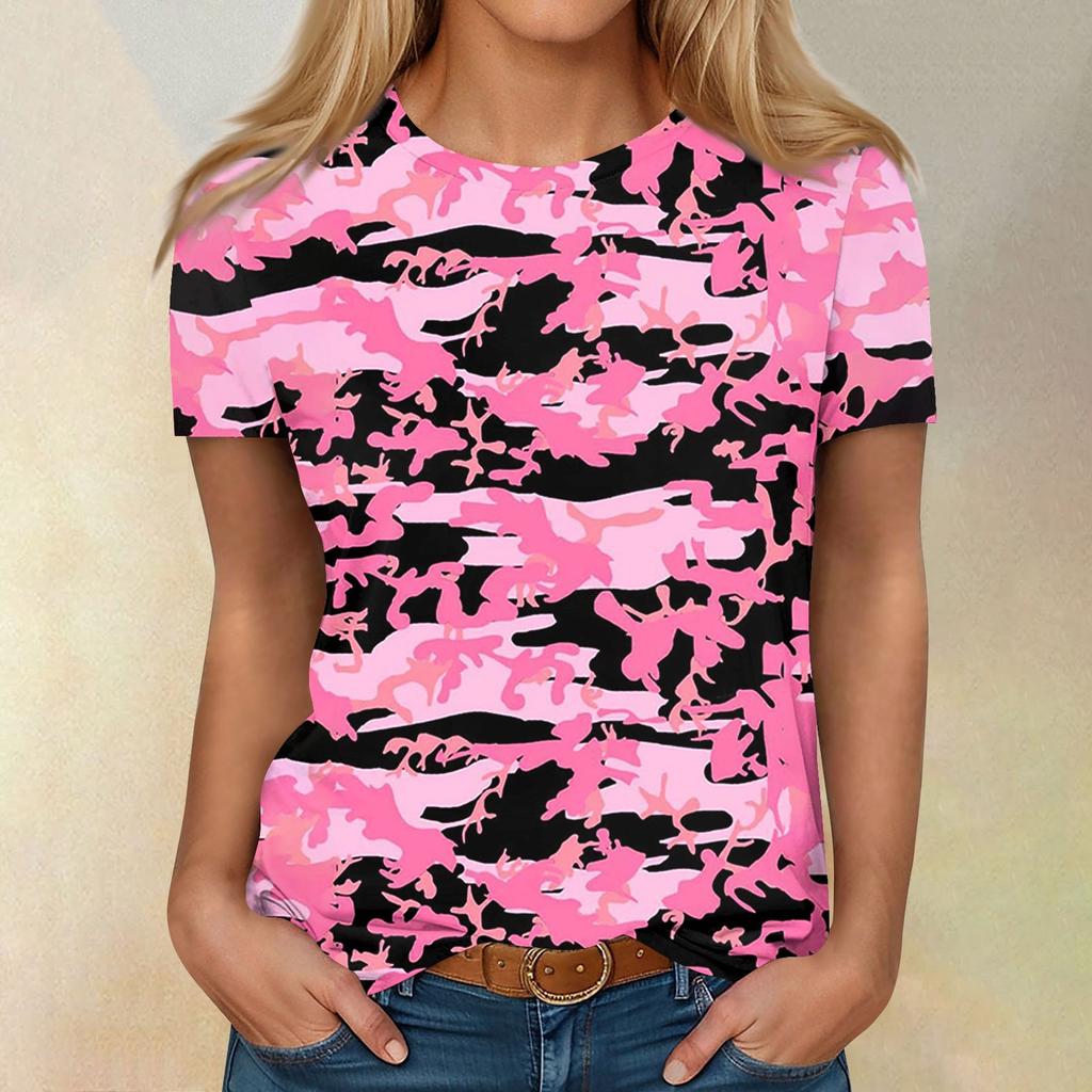 Рубашки с коротким рукавом для женщин, милые топы, футболки с принтом, блузки, повседневные базовые топы больших размеров, пуловеры