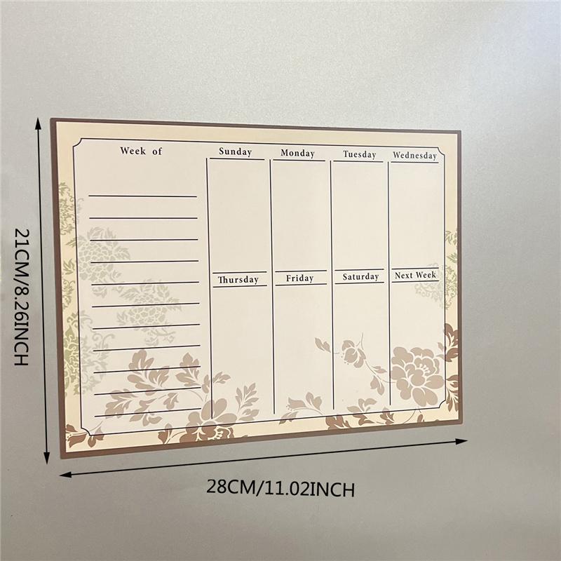 Soft Magnetic Erasable Refrigerator Message Board Sticker Pvc Writing Board Whiteboard Day Weekly Month Plan Table