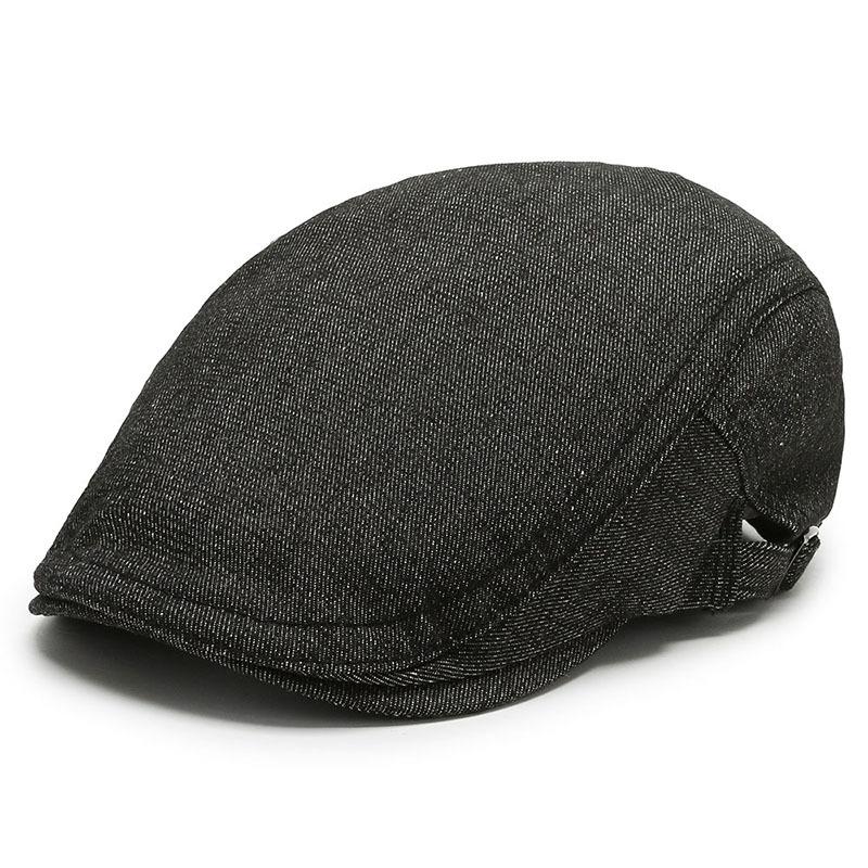 Men's Hat Autumn Winter Outdoor Casual Personal Peaked Cap Women's Retro British Solid Color Light Board Beret