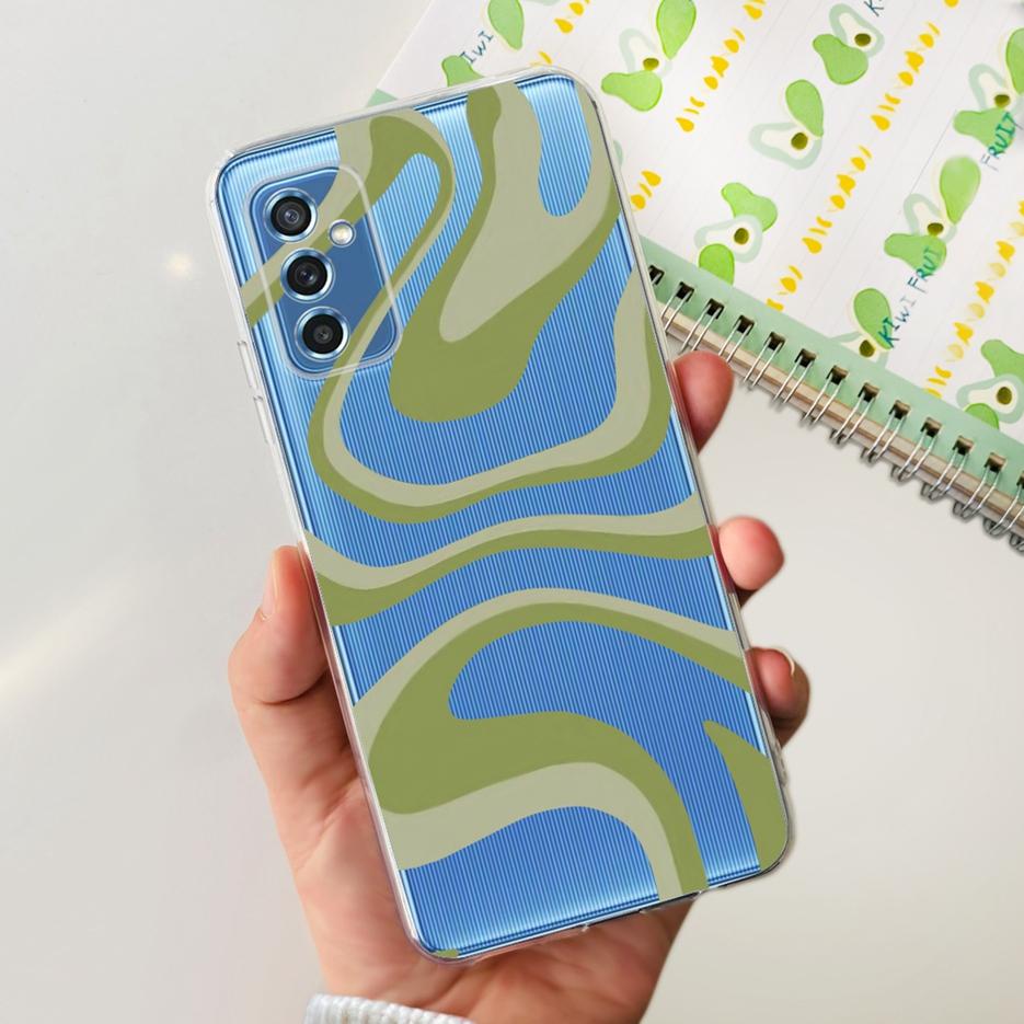 Чехол для Samsung Galaxy M52 5G SM-M526B Новый модный расписной чехол Прозрачные силиконовые чехлы для телефона Для Samsung M52 M 52 5G Мягкие чехлы