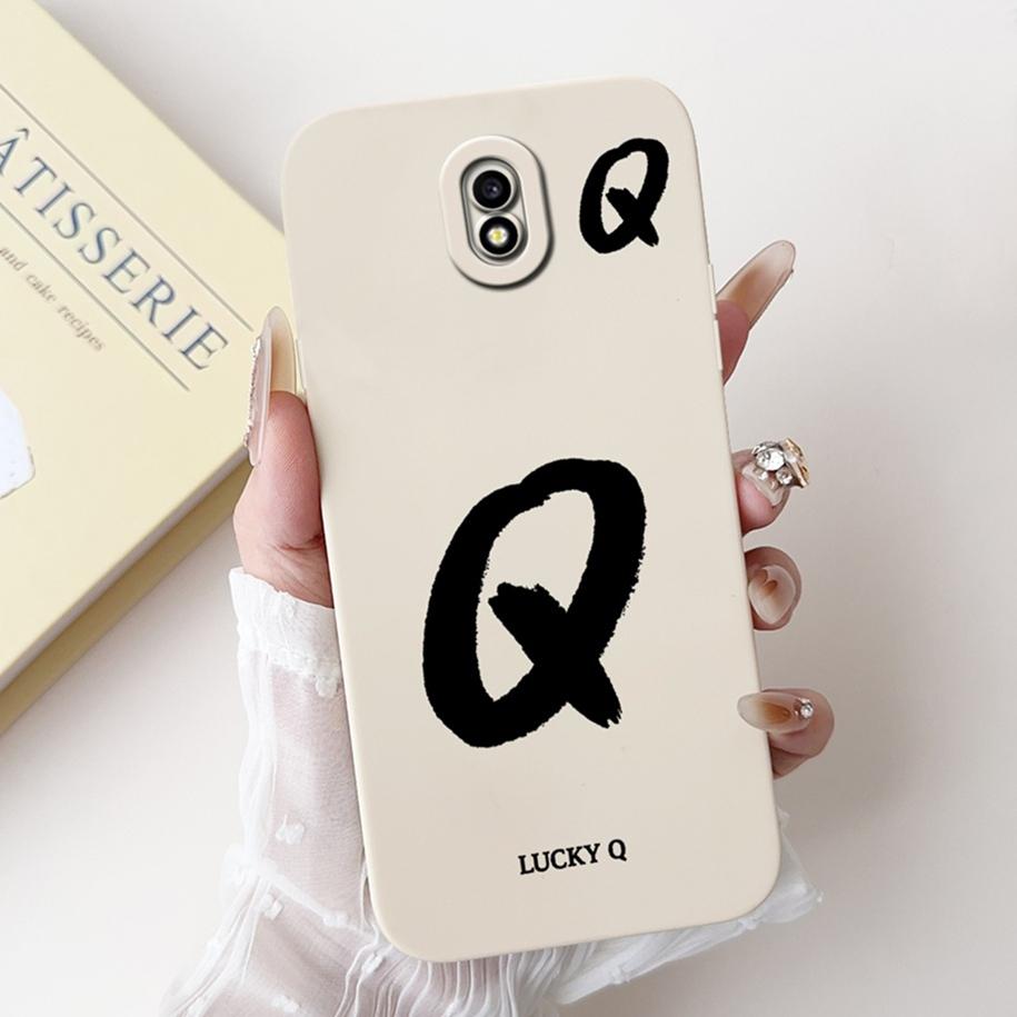 For Samsung Galaxy J7 2017 Case J730F Cover Lucky Letters Soft Silicone Protective Cover For Samsung J3 J5 Pro 2017 J7Pro Bumper