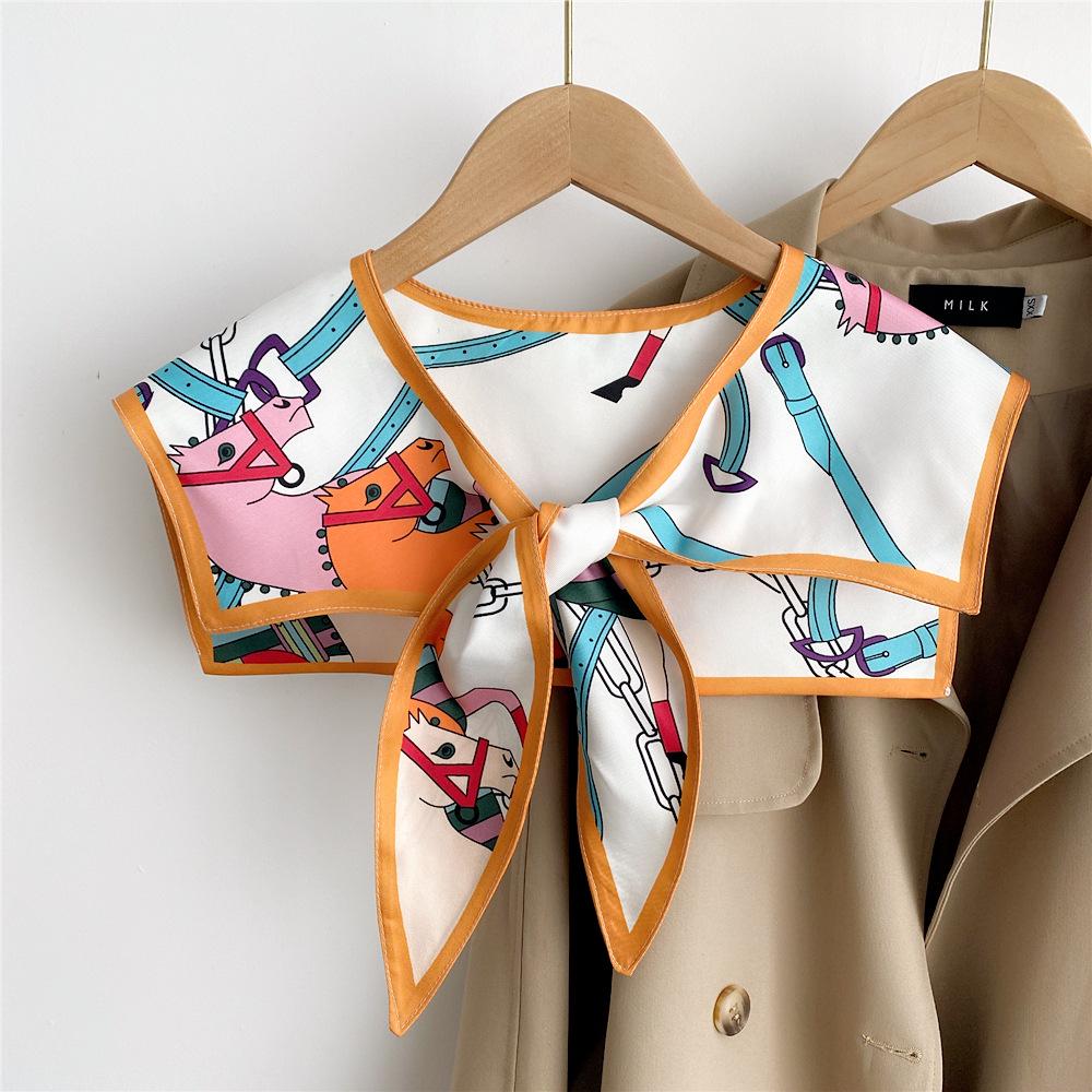 Silk Scarf Shawl for Women - Versatile Double-Layer Neck Protection for Spring, Autumn, and Summer