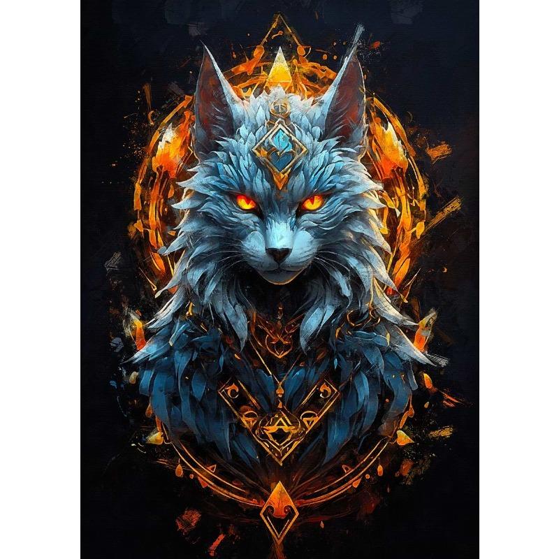 Vintage Wild Animal Belief Wolf Bear Fox Landscape Dark Gothic Art Poster Canvas Painting Wall Art Print Picture Room Home Decor