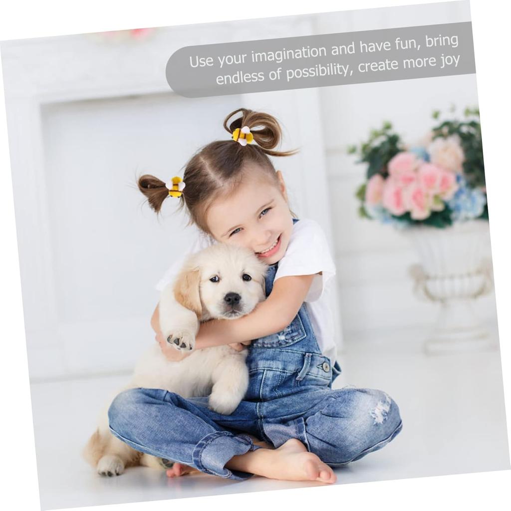 COHEALI Войлочные пчелы для рукоделия: 10 шт. Плюшевые шмели из шерстяного войлока для рукоделия, сделай сам, подарок на вечеринку в честь гендерной принадлежности ребенка, тематическое украшение для вечеринки