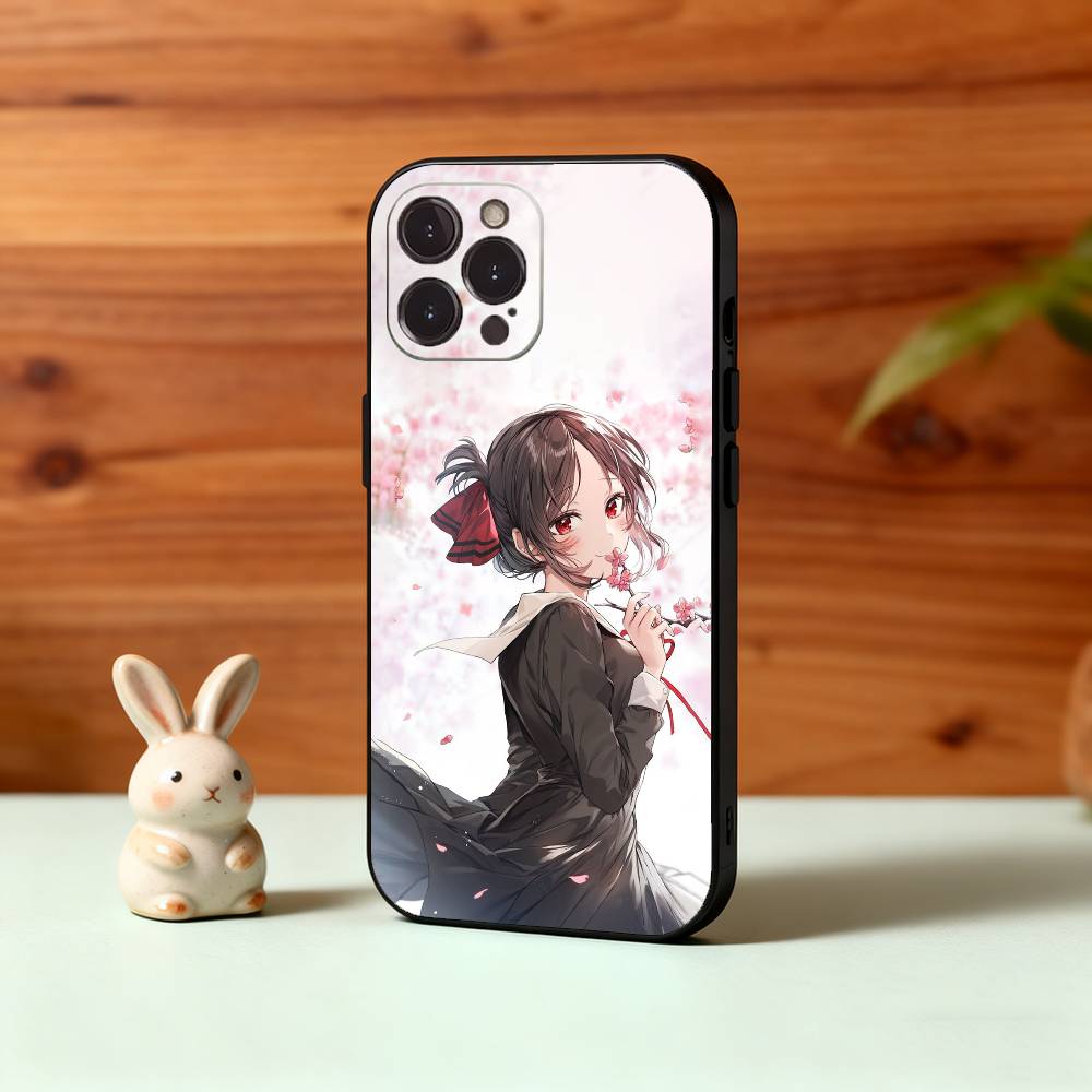 1 шт. Очаровательный чехол для телефона S-Shinomiya K-Kaguya для iPhone17,16,15,14,13,12,Plus,Pro Max, 5G Другие Мягкий Черный Чехол