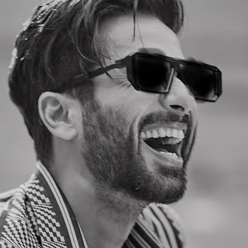 Неполяризованные мужские гладкие многоугольные модные солнцезащитные очки - винтажная прямоугольная большая оправа из прочного поликарбонатного материала для уличного стиля, повседневной носки