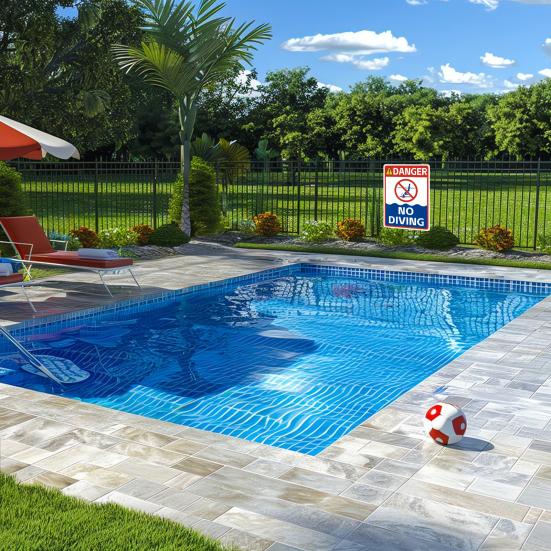 Опасность Знак Не нырять Погодоустойчивый Сверхпрочный Для улицы Двор Пляж Пруд Бассейны Алюминиевый Предупреждающий Знак