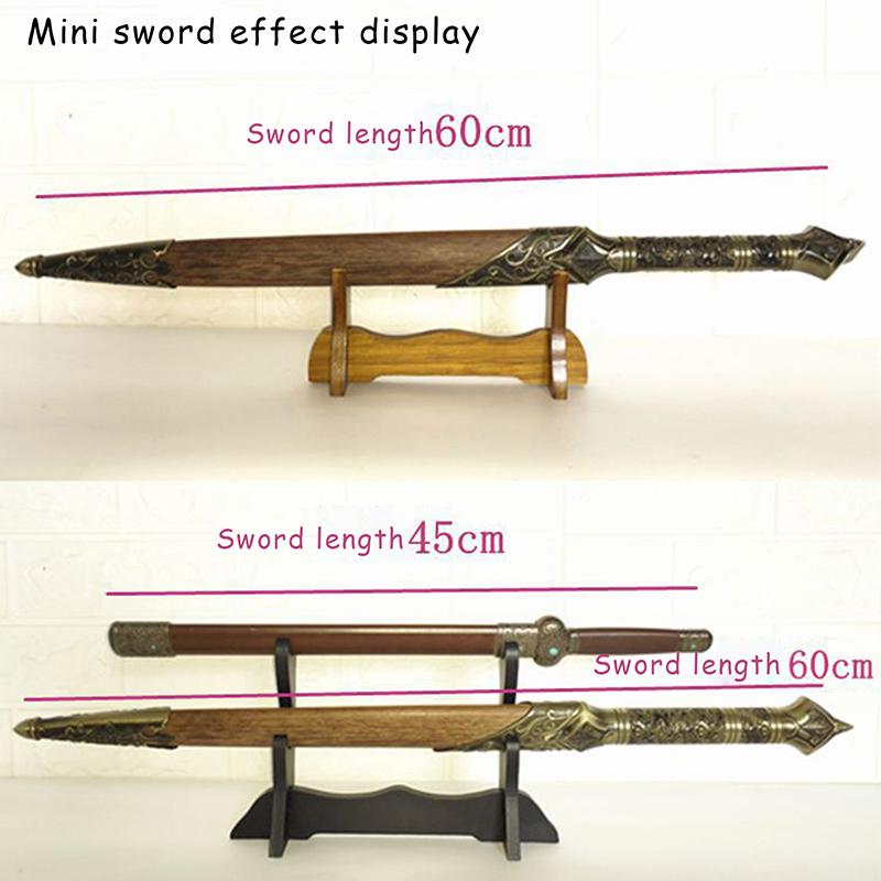 Подставка для демонстрации меча из цельного дерева, держатель для катаны, самурайского меча, ножа танто, косплей-меча, волшебной палочки, кронштейн для хранения