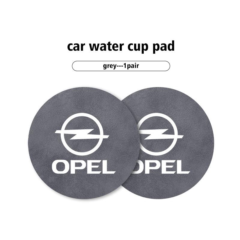 2pcs Car Coasters Water Cup Slot Non-Slip Mat Drink Holder Pad For Opel Insignia Corsa Zafira Mokka Grandland Antara Ampera
