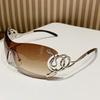 Классические квадратные безободковые солнцезащитные очки Женские Мужские Дизайнерский бренд Солнцезащитные очки Женские Мужские Личность Металлические Зеркальные