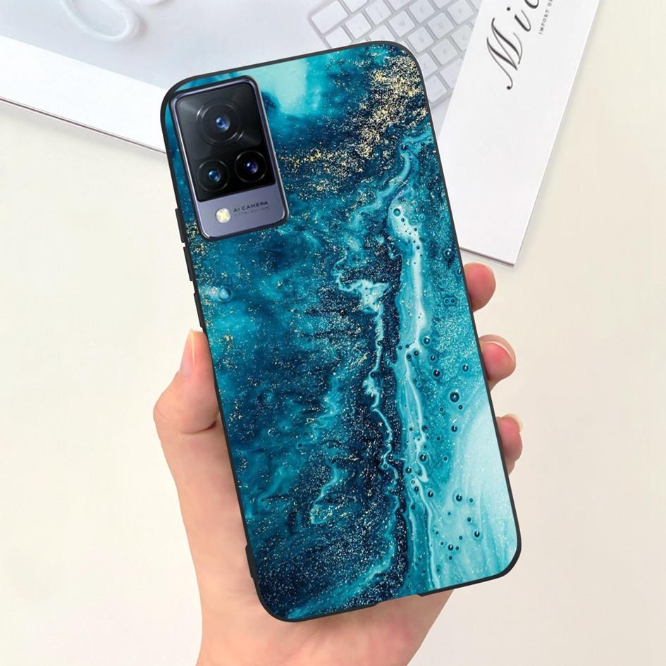 Чехол для Vivo V21 4G 5G Милая Утка Кошка Мягкий Силикон Матовый Чехол для Vivo V21e V 21 V 21e VivoV21 Бампер V2066 V2050 V2061 Fundas