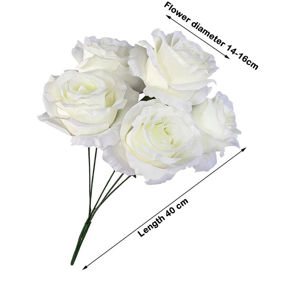 Silk Artificial Rose Flower 5 Heads Wedding Floral for Wedding and Festival Decoration