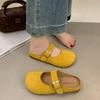 Fashion Rubber Slippers Loafers Female Shoes Slides Mules For Women 2025 Cover Toe New Female Shoes Loafers Womens Slippers Outdoor Mule