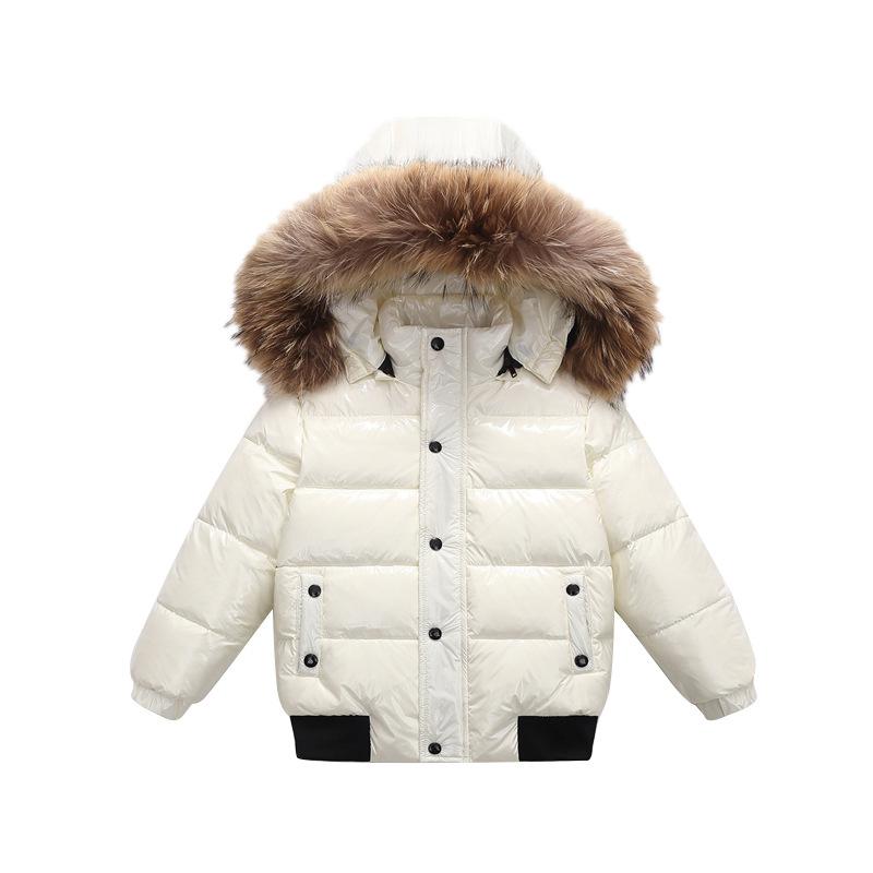 Children's Down Jacket Thick Warm Kids Down Coat Hood Boys Girls Puffer Outwear Windproof Teenagers Winter Jacket