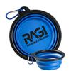 Folding Bowl for Dog 300ml Silicone Blue, for Walking and Travel