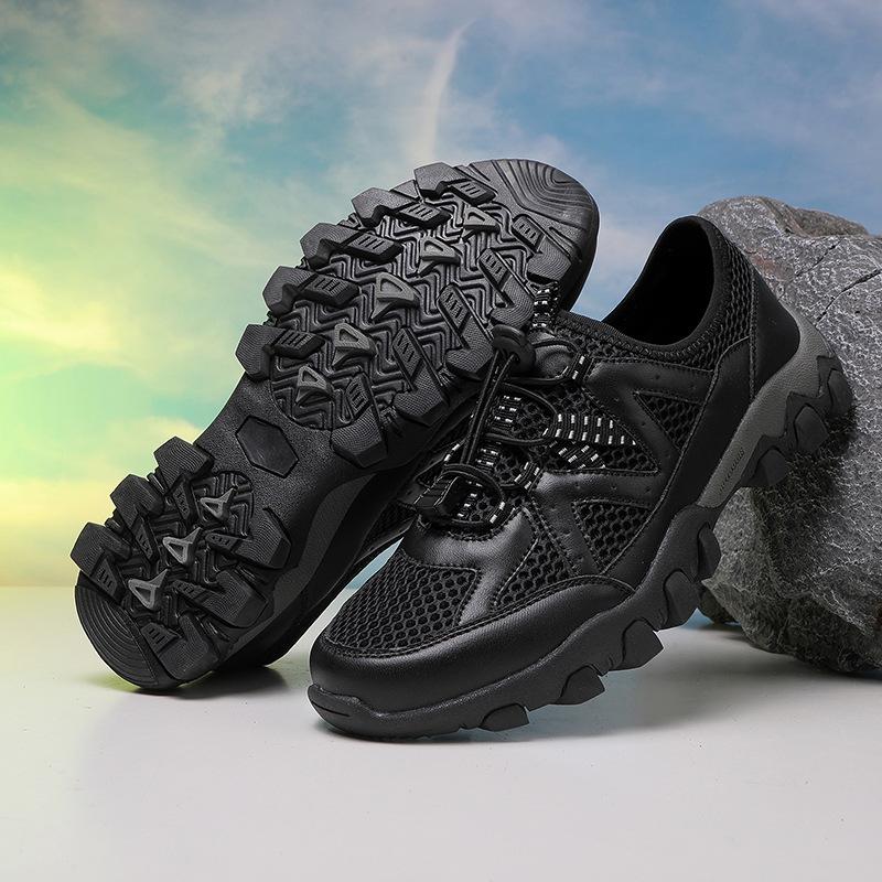 Летняя мужская обувь для активного отдыха, альпинистская спортивная обувь, сетчатая дышащая обувь для пеших прогулок, обувь для ручьев