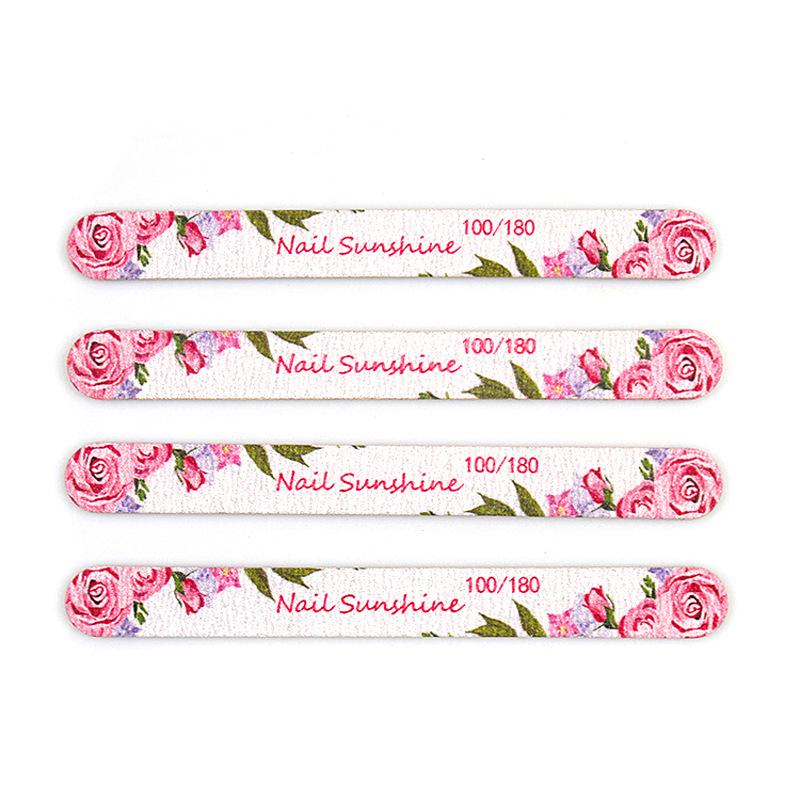 Пилка для ногтей в форме полумесяца с принтом бабочек - Тонкая деревянная щепка, инструмент для придания формы и шлифовки маникюра