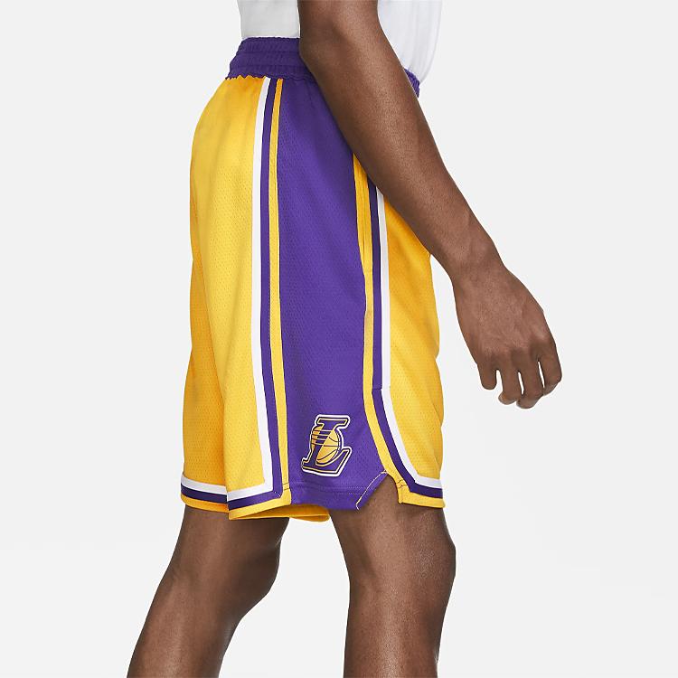 Nike NBA Icon Edition Team Limited Летние дышащие баскетбольные шорты со средней посадкой SW Fan Version Мужские брюки желтые AJ5617-728