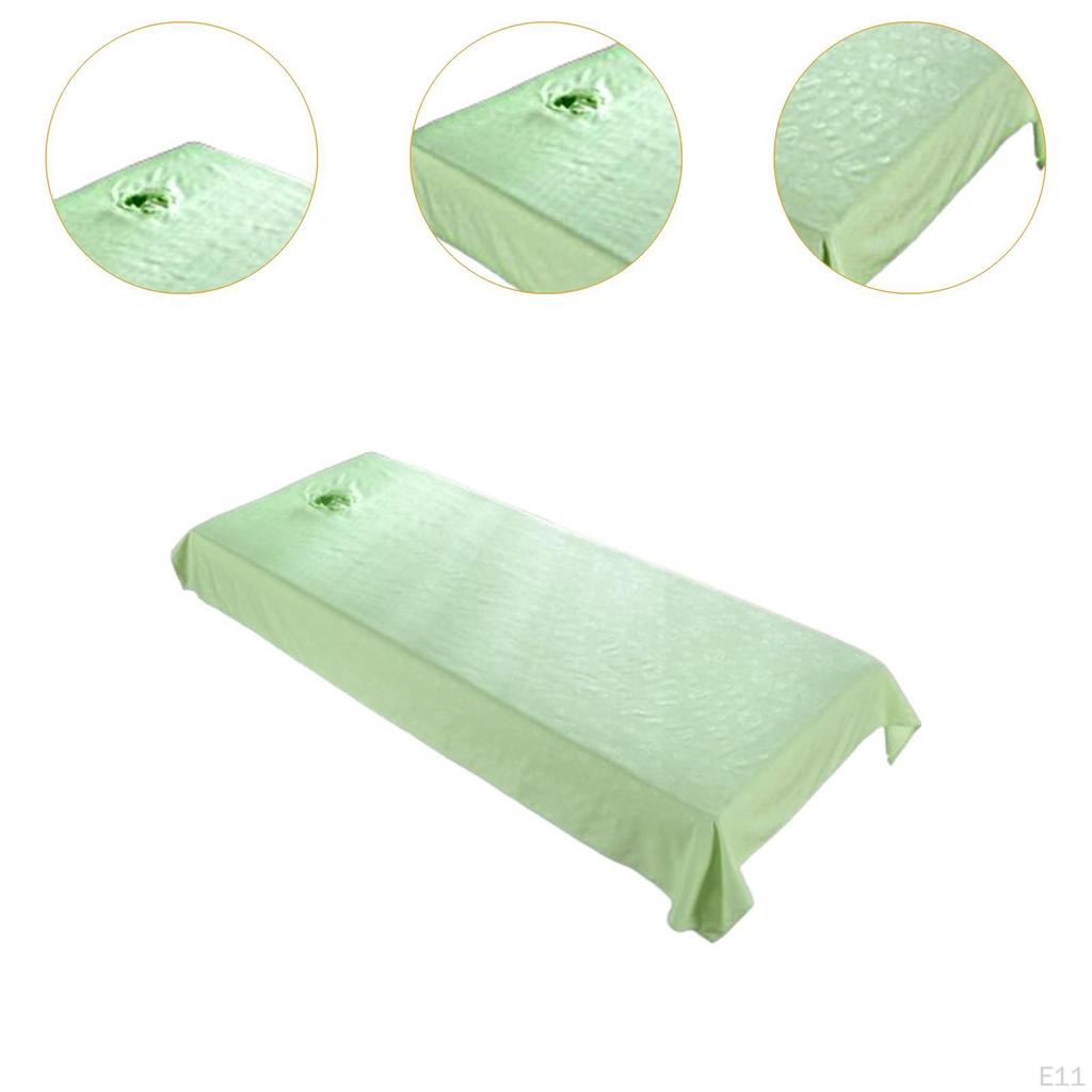 Beauty Bed Sheet Massage Tablecloth Polyester Oil Resistant with Hole Equipment Salon