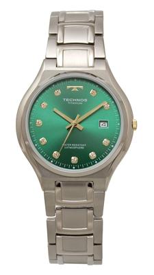 Часы с датой из титана T9B88IM Silver [Technos] Мужские