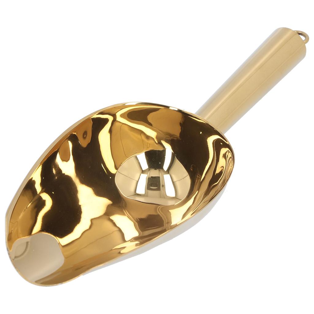 Совок для льда из нержавеющей стали U-образной формы Прочный пищевой совок для льда для дома, отеля, ресторана Золотой