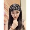 Headband, European and American Style Wide Headband to Cover Gray Hair, Dark Black Hair Accessory, Fashionable Headwear, Windproof Forehead Band