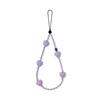 White Heart Phone Lanyard With Pearl Charm Anti-Lost Strap Smartphone Womens Fashion Accessory