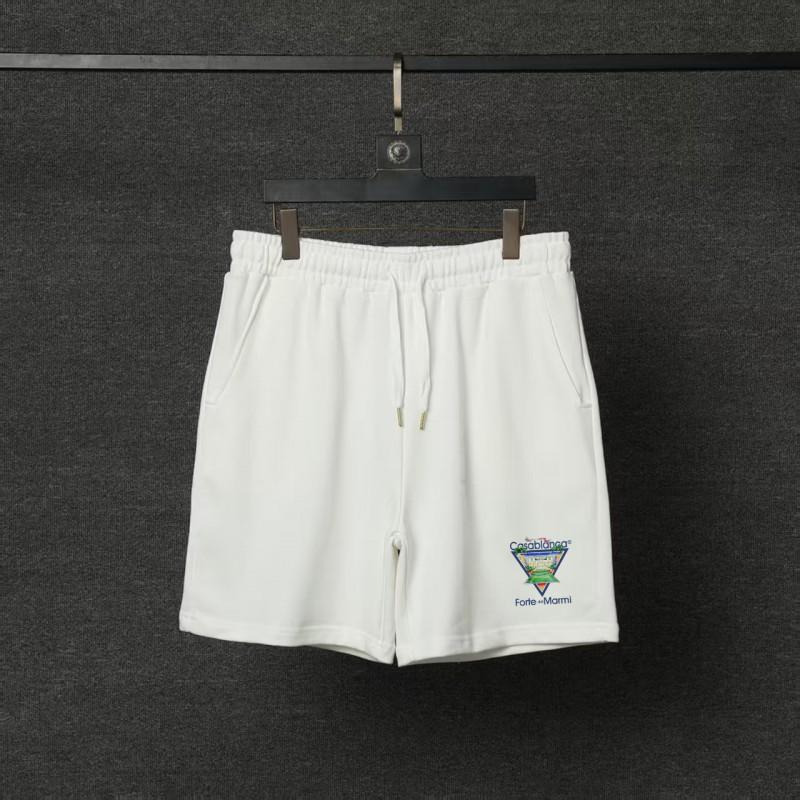 Casablanca Print Drawstring Shorts Men Women Cotton Blend Loose Fit Sport In Multiple Colors