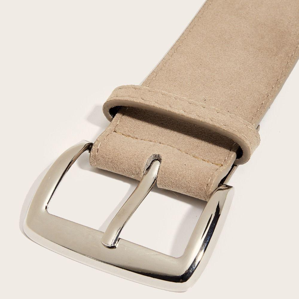 Maillard Styles Suede Leather Wide Belt Trendy Business Waist Strap Trouser Dress Belts Gifts