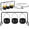 Reusable Halloween Cauldron Food Holder Hanging Cauldron Bowl Desktop Decor  Party Supplies