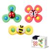 Set of 3 Cute Cartoon Spinning Tops Animal Spinning Windmill Stress Relief Finger Fun Stacking Toy Pool Cup Spinning Toy Suction Cup (Insect Spinner)