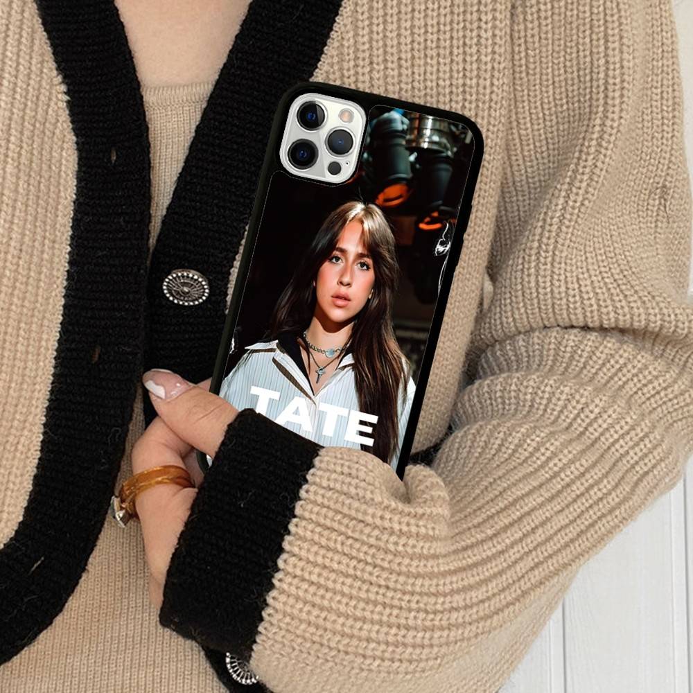 Tate M-McRae Singer PC+TPU Phone Case For IPhone 11 12 13 14 15 16 17 Plus Pro Max Cover