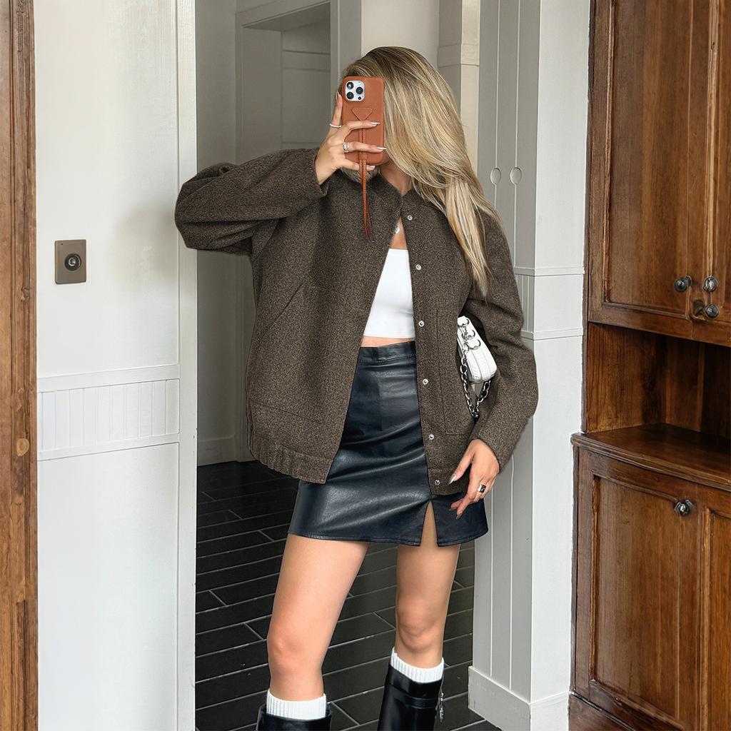 Casual Solid Color Long-sleeved Vest Jacket for Women 2025 Autumn and Winter