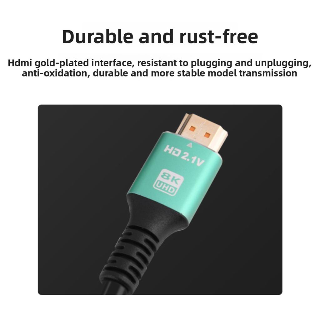 Кабель HDMI 2.1, высокоскоростной шнур 8K, для ТВ-приставки к телевизору, для ноутбука к монитору, видеокабель