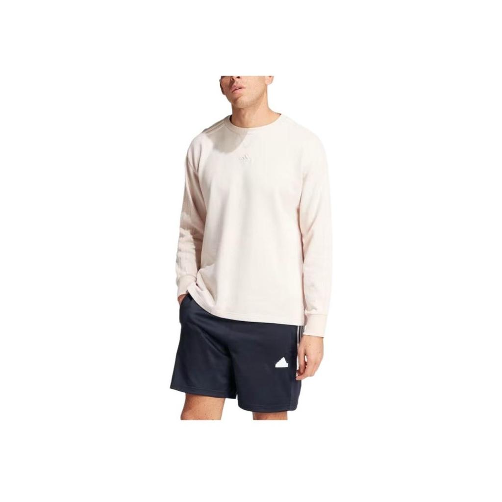 adidas Все размеры французский терри 3-полоски одежда стирка Crew толстовка Putty Mauve мужская уличная одежда IR5255