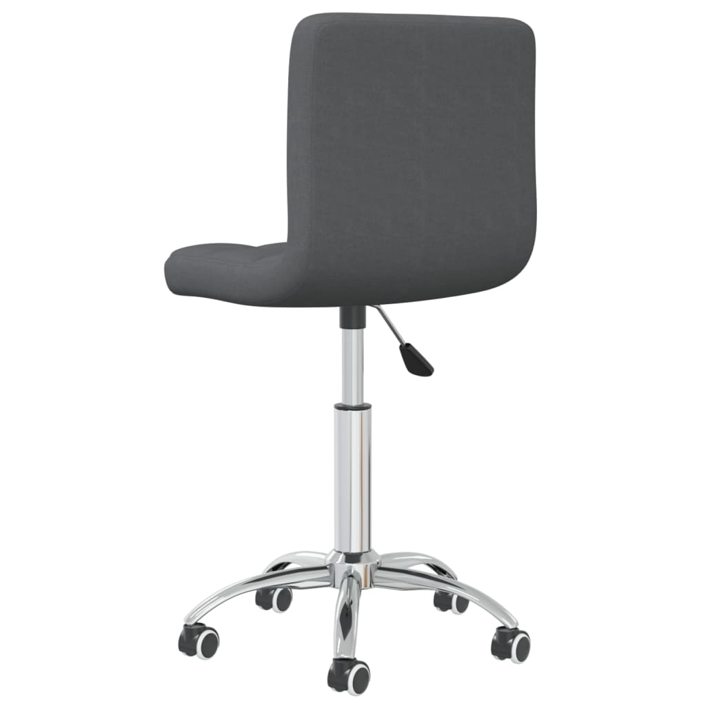 Dining Chair Swivel Dark Grey Fabric