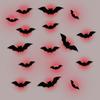 16pcs 3D Luminous LED Bat Light Stereoscopic Glowing Wall Sticker Bat Wall Sticker  Home Decoration