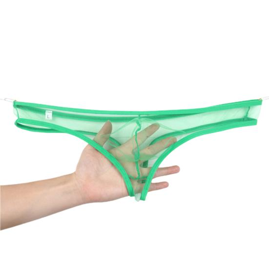 Модные мужские стринги, сексуальные однотонные эластичные соблазнительные U-образные выпуклые трусы с низкой талией