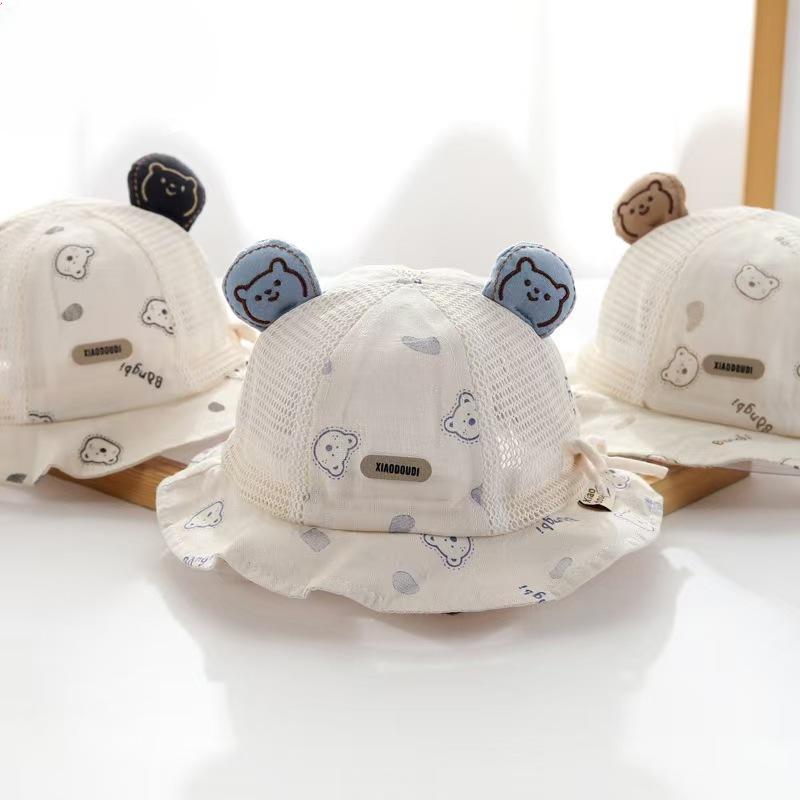 Детская шапка Весенняя и осенняя тонкая Детская шапка от солнца с мультяшным рисунком для мальчика Летняя шапка от солнца для девочки Регулируемая шляпа-панама