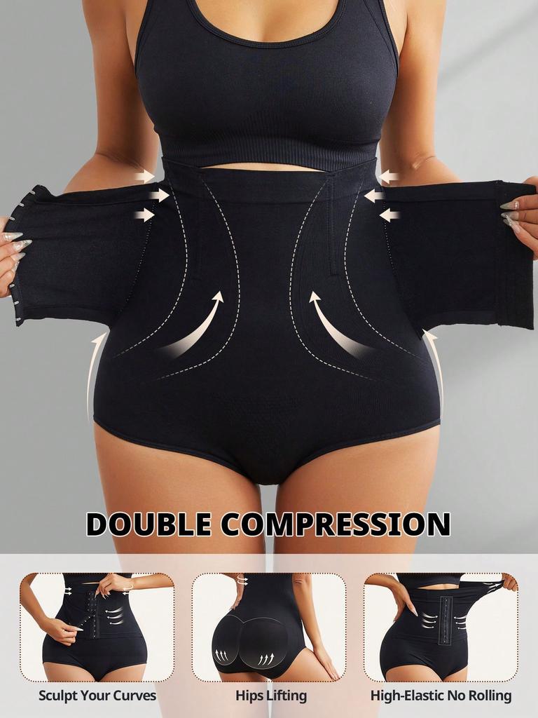 Women Seamless High Waist Waist Cincher Panty Briefs Strong Compression Faja Shaperwear Tummy Control Body Shaper Belly Shaping Butt Lifting Underwear