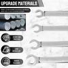 4Pcs Flare Nut Wrench Set Double End Metric 9 10 11 12 13 14 15 17mm Mirror Polished Surfa Robust Etch Resistant for Machinery